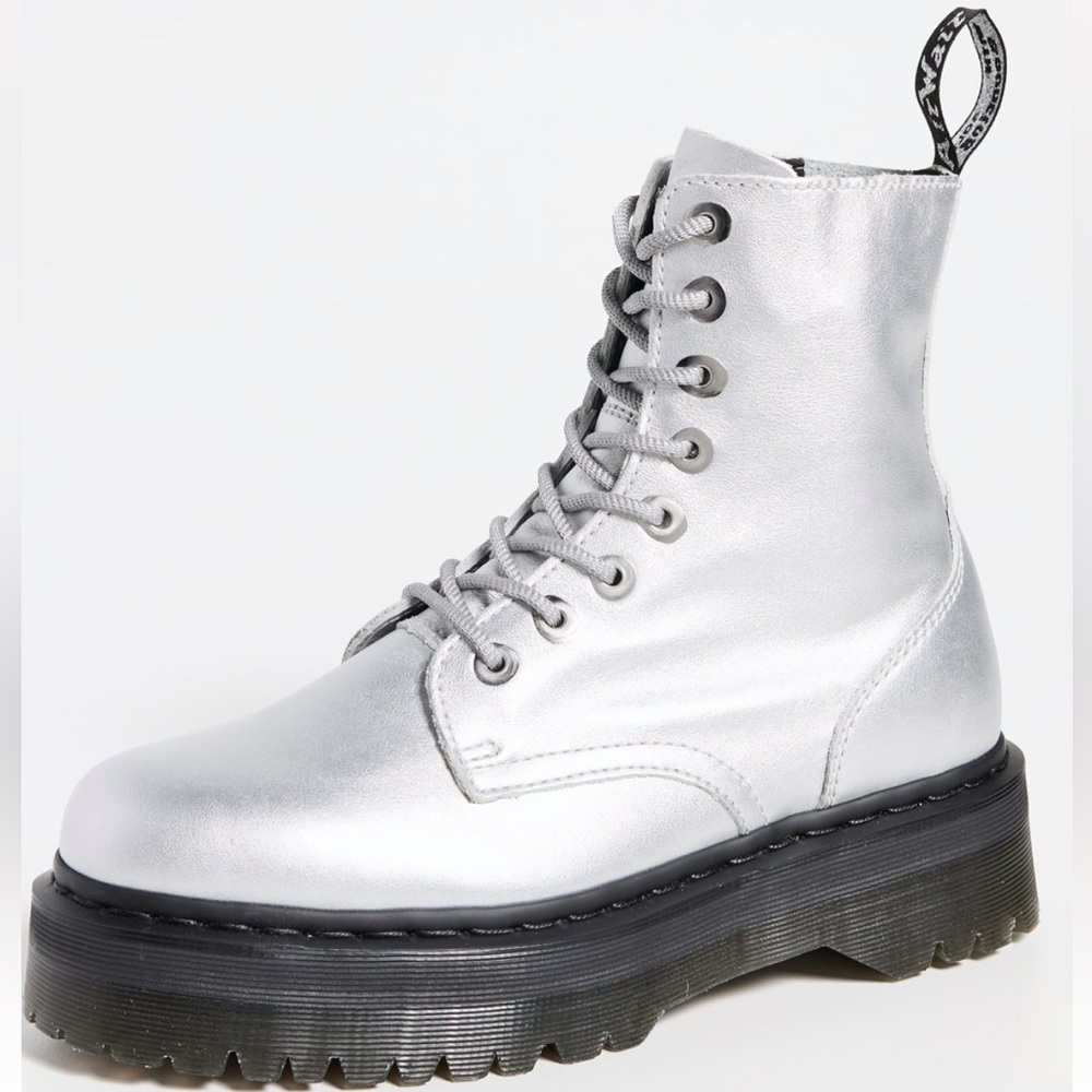 Silver Platform Ankle Boots